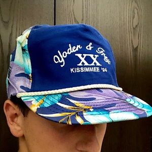 Retro Floral Kissimmee FL Trucker style hat